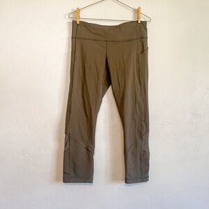 Lululemon Crop Leggings 8 Army Green